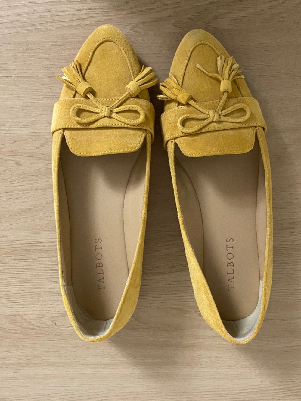 Talbots Yellow Suede Loafers